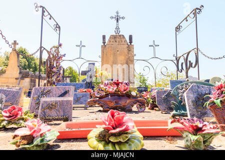 Cimitero rurale in Marquay, Perigord Noir, Francia Foto Stock