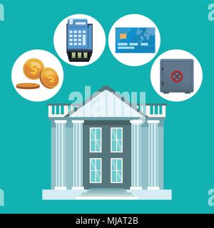 Servizi bancari concept Illustrazione Vettoriale