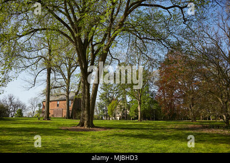 I motivi di Wheatland, la casa di James Buchanan, il quindicesimo presidente degli Stati Uniti. Wheatland è parte di Lancaster Campus di Histo Foto Stock