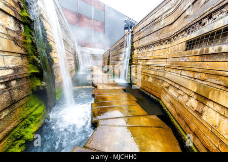 Il Wassergarten Reden nel villaggio Schiffweiler Foto Stock