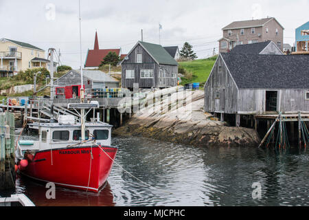 Porto di pesca di Peggy's Cove vicino a Halifax in Canada Foto Stock