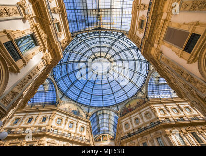 Galleria Vittorio Emanuele II a Milano, Milano, Lombardia, Lombardia, Italia, Europa Foto Stock