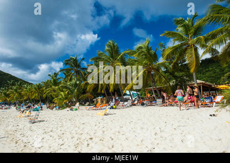 Famosa Baia di bianco, Jost Van Dyke, Isole Vergini Britanniche Foto Stock