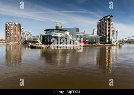 L'Europa, England, Regno Unito, Manchester - Media City Center - il centro della BBC e Media City a Salford Quays Foto Stock