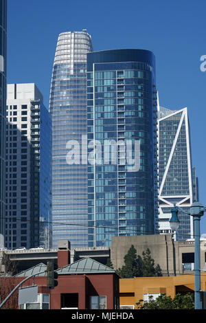 Viste della torre di Salesforce a San Francisco, California Foto Stock