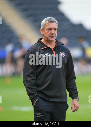 Hull, Regno Unito. 05 maggio 2018, KCOM Stadium, Hull, Inghilterra; Betfred Super League Rugby Round 14 Hull FC v Castleford Tigers ; Darryl Powell Castleford Tigers coach Credit: News immagini /Alamy Live News Foto Stock