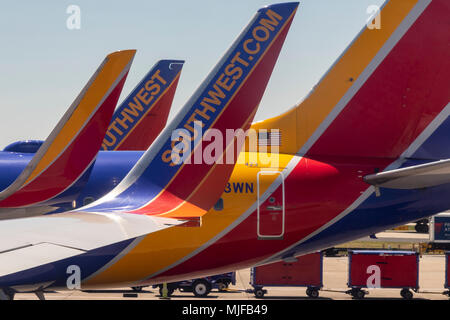 Atlanta, Georgia - Southwest Airlines getti a terra all'aeroporto di Atlanta. Foto Stock