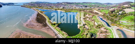 Vista aerea della zona di Conwy in Galles del nord - Regno Unito Foto Stock