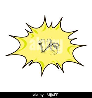 Concetto di confronto, insieme, standoff, Combattimento Finale. Versus VS lettere lotta sullo sfondo Illustrazione Vettoriale