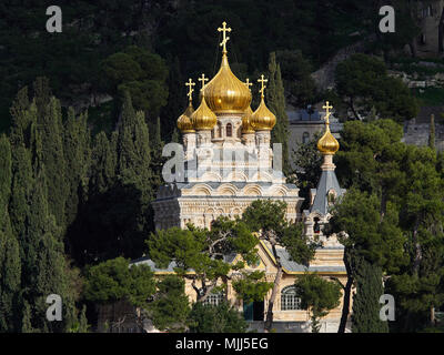 Chiesa di Santa Maria Maddalena, del Monte degli Ulivi, Gerusalemme Israele Foto Stock