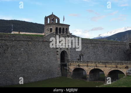 La Cittadella di Jaca, o "Castillo de San Pedro", è un tracciato italiano fortezza si trova nella città di Huesca e di Jaca.Foto:Eduardo Manzana Foto Stock