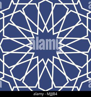 Arabo geometrica seamless pattern. Abstract vettore islamica dello sfondo. Illustrazione Vettoriale