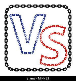 Concetto di confronto, insieme, standoff, Combattimento Finale. Versus VS lettere lotta sullo sfondo Illustrazione Vettoriale