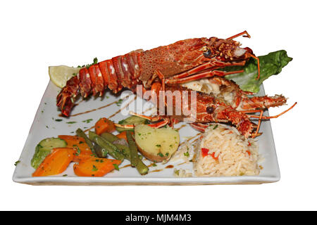 Marocchino pasto Langoustine Foto Stock