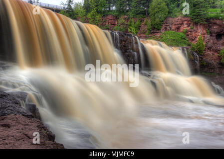 Gooseberry Falls State Park in Minnesota North Shore del Lago Superior in estate Foto Stock