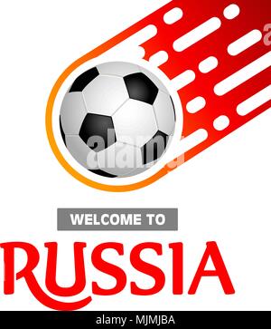 Pallone da calcio isolati su sfondo bianco rapidamente vola verso il basso. Wel Illustrazione Vettoriale