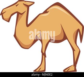 Uno stile piatto illustrazione del cammello. Buon per il logo Illustrazione Vettoriale