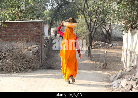 Rajasthan lo stile di vita di villaggio in India Foto Stock