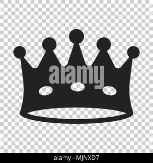 Crown diadem icona vettore in uno stile piatto. Corona di royalty illustrazione isolato su sfondo trasparente. Re, principessa di concetto di royalty. Illustrazione Vettoriale