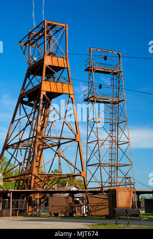 Il mio albero Headframe, Soudan Mina sotterranea del parco statale, Minnesota Foto Stock