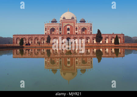 La tomba di Humayun a Nuova Delhi - Indiano sito Patrimonio Mondiale dell'UNESCO Foto Stock