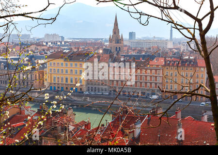 Vecchia città di Grenoble, Francia Foto Stock