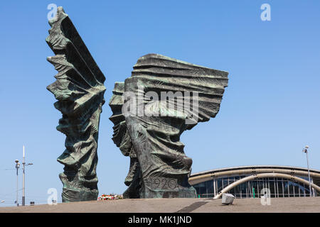 KATOWICE, Polonia - 05 Maggio 2018: gli insorti di Slesia' monumento a Katowice, Polonia. Katowice è la decima città più grande della Polonia. Foto Stock