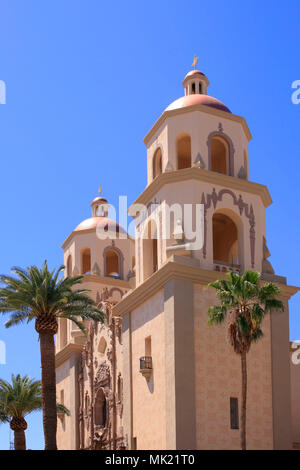 Sant'Agostino Chiesa cattolica su pietra Ave in Tucson AZ Foto Stock