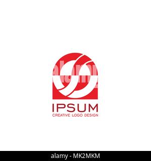 Lettera S logo, OS lettera, logo creativo design icone vettoriali. Illustrazione Vettoriale