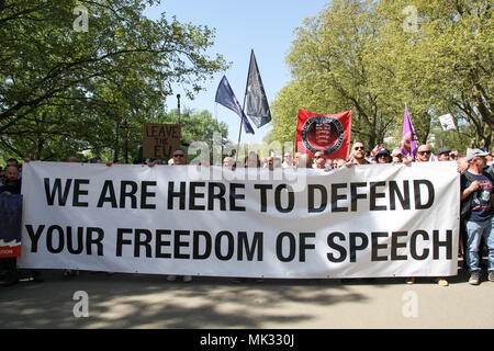 Londra, Regno Unito. Il 6 maggio 2018. La parte anteriore del giorno per la libertà marzo Credito: Alex Cavendish/Alamy Live News Foto Stock