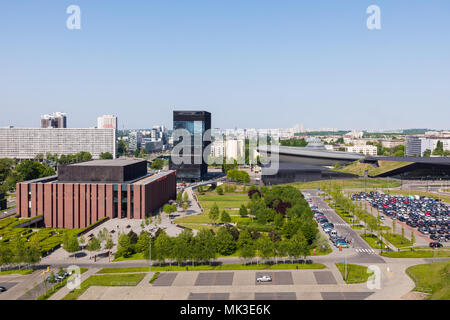 KATOWICE, Polonia - 05 Maggio 2018: Intrattenimento sala denominata Spodek nel centro della città di Katowice, Slesia. Foto Stock