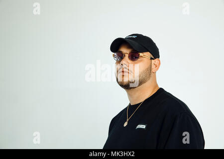 Stati Uniti, Los Angeles - Marzo 29, 2018. La musica danese produttore, beatmaker e compositore Hennedub è raffigurato in Los Angeles. (Photo credit: Gonzales foto - Samy Khabthani). Foto Stock