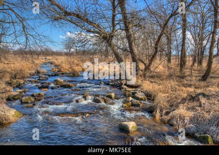 Pipestone National Monument è parte del Parco Nazionale di sistema. Esso si trova a sud-ovest del Minnesota e conserva un tipo di roccia che locale nativi Foto Stock