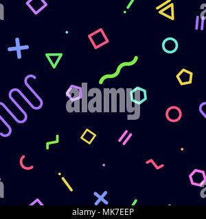 Memphis semplice stile design. Abstract pattern senza giunture Illustrazione Vettoriale