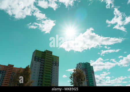 Vista generale della strada in una zona tipica Foto Stock