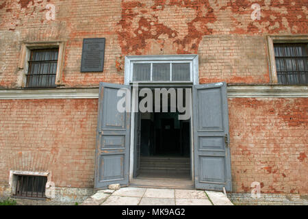 SHLISSELBURG, San Pietroburgo, Russia - Agosto 21, 2017: la nuova prigione. In Oreshek fortezza. Il russo medievale struttura difensiva e politico Foto Stock