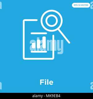 File icona vettore isolato su sfondo blu, simbolo e segno Illustrazione Vettoriale
