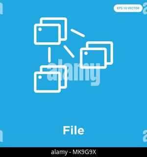 File icona vettore isolato su sfondo blu, simbolo e segno Illustrazione Vettoriale