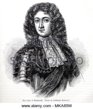 James Scott, primo duca di Monmouth, primo duca di Buccleuch, KG, PC 1649 - 1685 è stato un nobiluomo inglese, figlio illegittimo del re Carlo II, antichi illustrazione circa dal 1880 Foto Stock