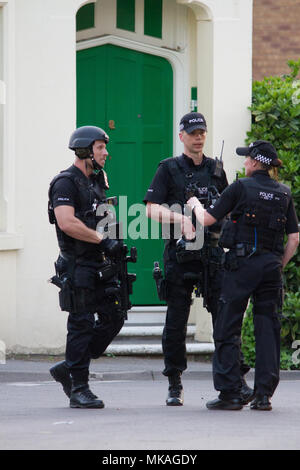 Oxford, UK 7 maggio 2018 la polizia incidente in Oxford, EnglandCredit: Pete Lusabia/Alamy Live News Foto Stock