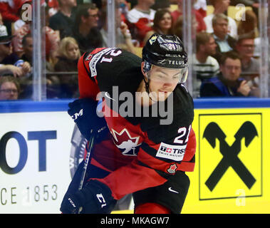 Herning, Danimarca. Il 7 maggio, 2018. Tyson Jost (Canada), .Maggio 07, 2018 Ice Hockey World Championship 2018, Canada vs Danimarca, Jyske Bank Boxen, Herning/Danimarca, Credito: Wolfgang Fehrmann/ZUMA filo/Alamy Live News Foto Stock