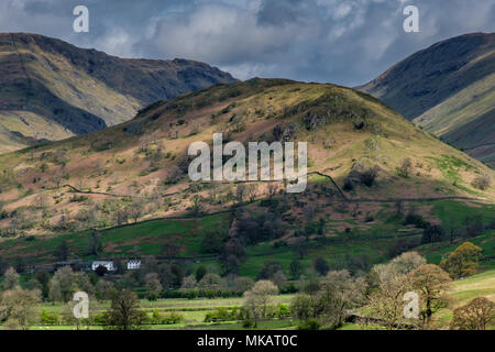 La linguetta, in Troutbeck Valley, vicino a Windermere, Lake District, Cumbria Foto Stock