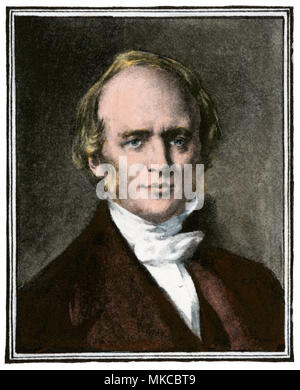 Geologo Charles Lyell. Colorate a mano di mezzitoni un ritratto Foto Stock