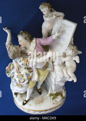 Porcellane tedesche di Figurine di antiquariato Foto Stock