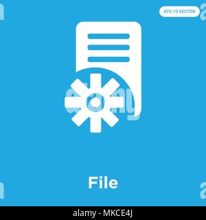 File icona vettore isolato su sfondo blu, simbolo e segno Illustrazione Vettoriale