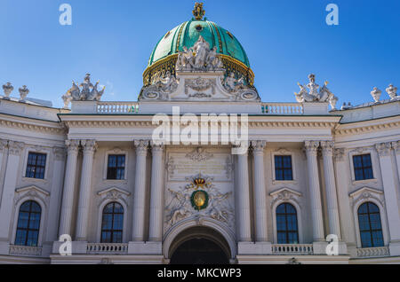 St Michael's ala del Palazzo di Hofburg a Vienna, in Austria Foto Stock