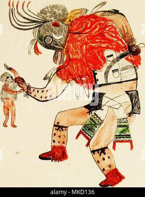 "Hopi Katcinas disegnati da artisti nativi" (1904) Foto Stock