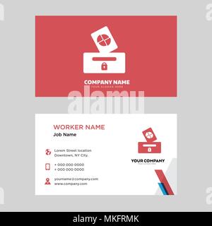 Elezioni business card modello di progettazione, visita per la vostra azienda, moderna identità orizzontale vettore scheda Illustrazione Vettoriale