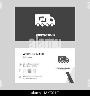 Il riciclaggio business Truck card modello di progettazione, visita per la vostra azienda, moderna identità orizzontale vettore scheda Illustrazione Vettoriale