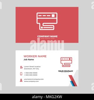 Camera business card modello di progettazione, visita per la vostra azienda, moderna identità orizzontale vettore scheda Illustrazione Vettoriale